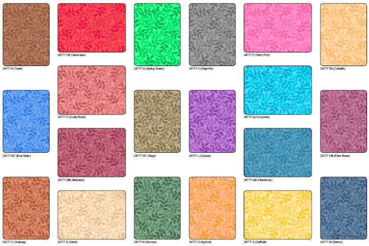 Coleccion de Telas de Patchwork Harmony Leaf Coleccion de Telas de Patchwork Harmony Leaf
