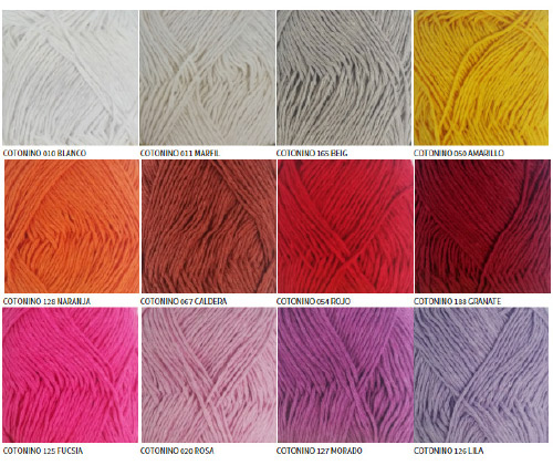 Colores coleccion de lanas Cotonino en QueSeCose